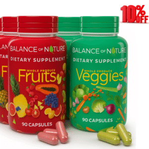 balance of nature fruits & veggies – 90 fruit + 90 veggie capsules 2 sets